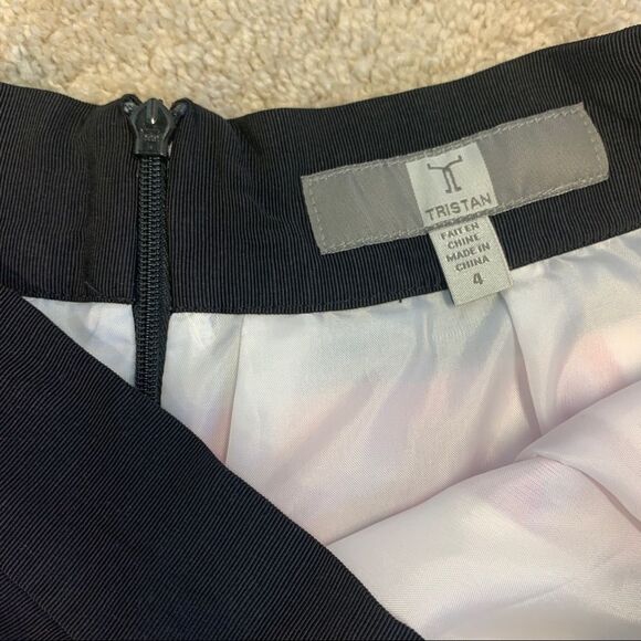 Tristan striped floral flower A-line skirt Sz 4 - Picture 6 of 11